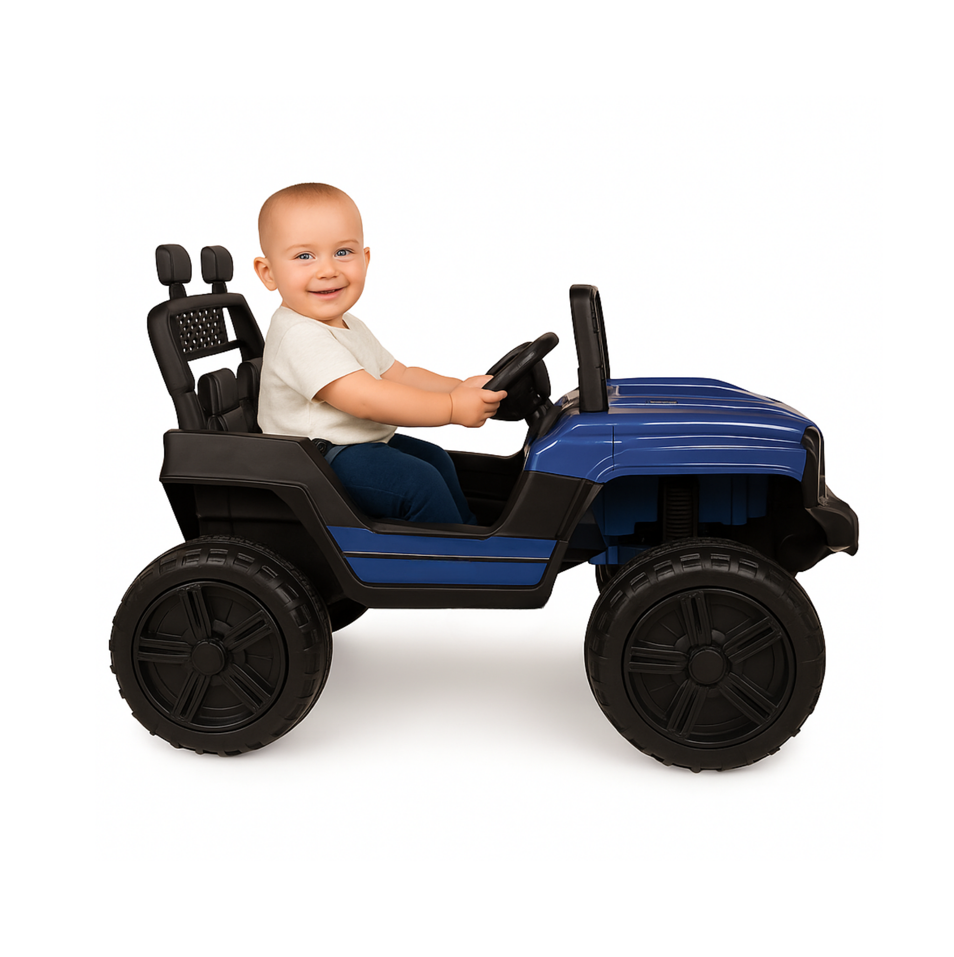 Keppz Kids Electric Ride-On Jeep Car with Remote Control, Rechargeable Battery, LED Lights & Music  2 to 6 Years. - Keppz
