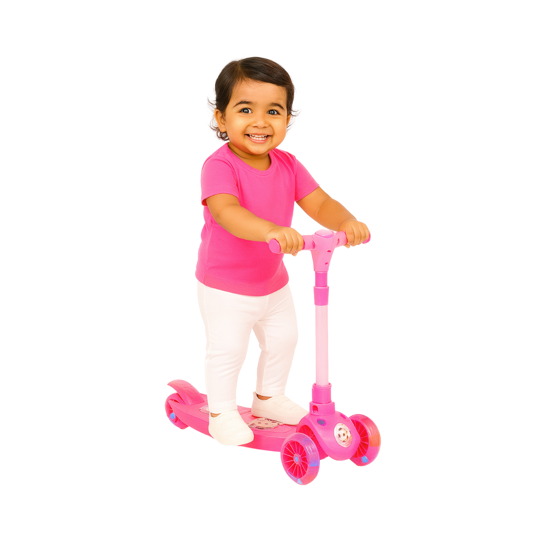 Keppz 3-Wheel Kick Scooter for Kids with Adjustable Handle & LED Wheels. - Keppz