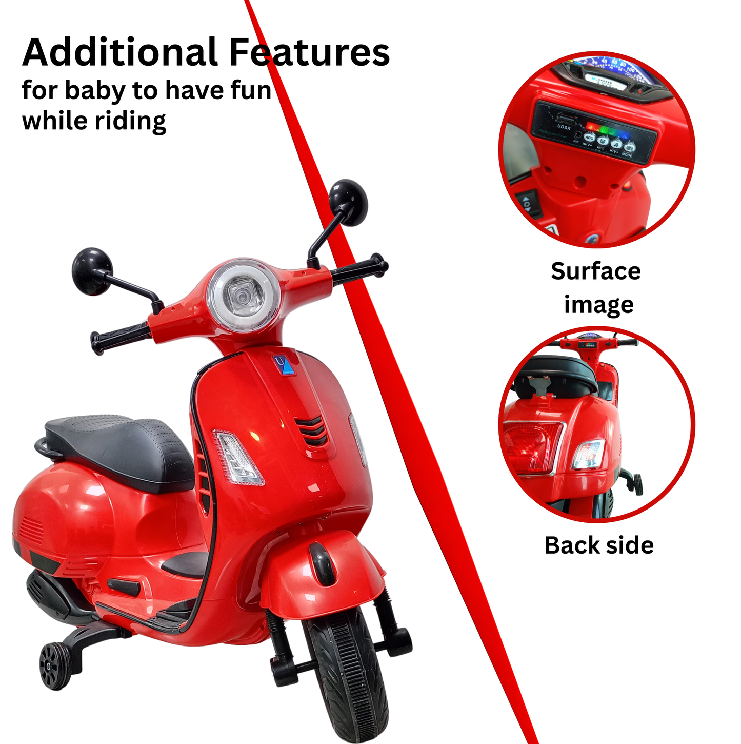 Keppz Harley-Style Electric Ride-On Bike – 3-Wheeler for Kids