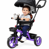 Keppz Premium Kids Tricycle with Canopy & Parent Handle  Foldable Baby Trike for 1.5 Years with Seat & Storage Basket.