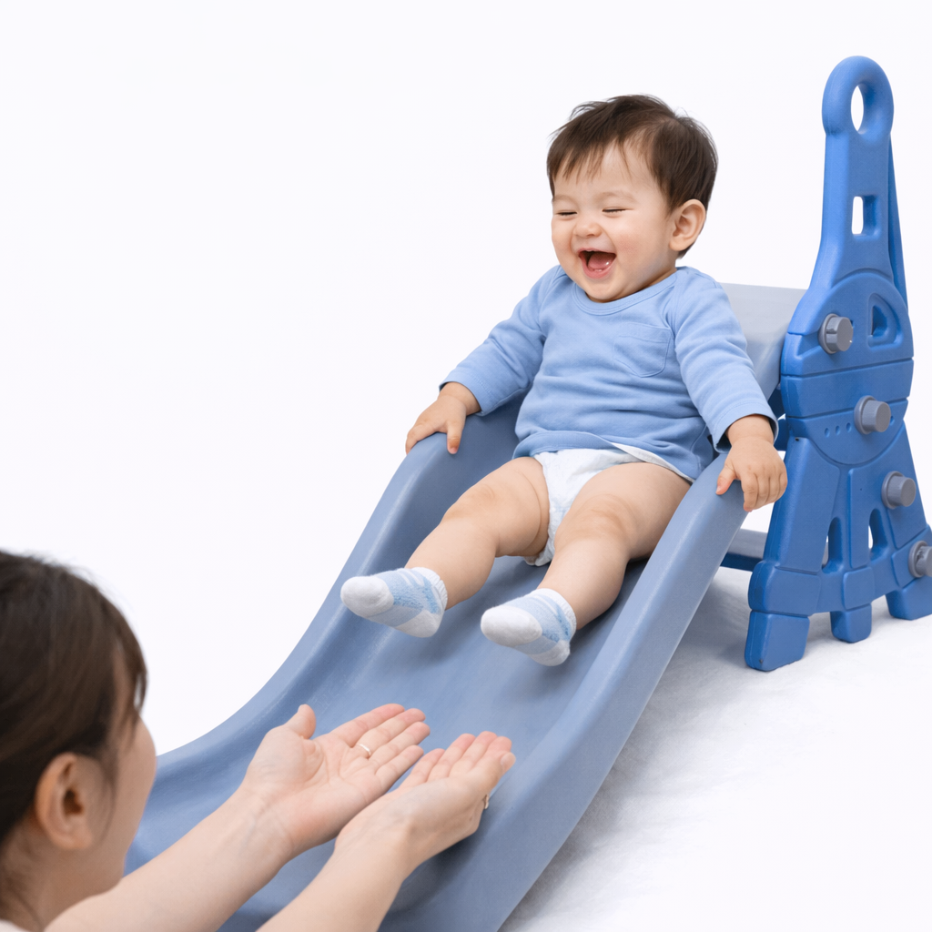 Keppz Kids Indoor Tower Slide for Toddlers with Wide Steps & Safe Design.