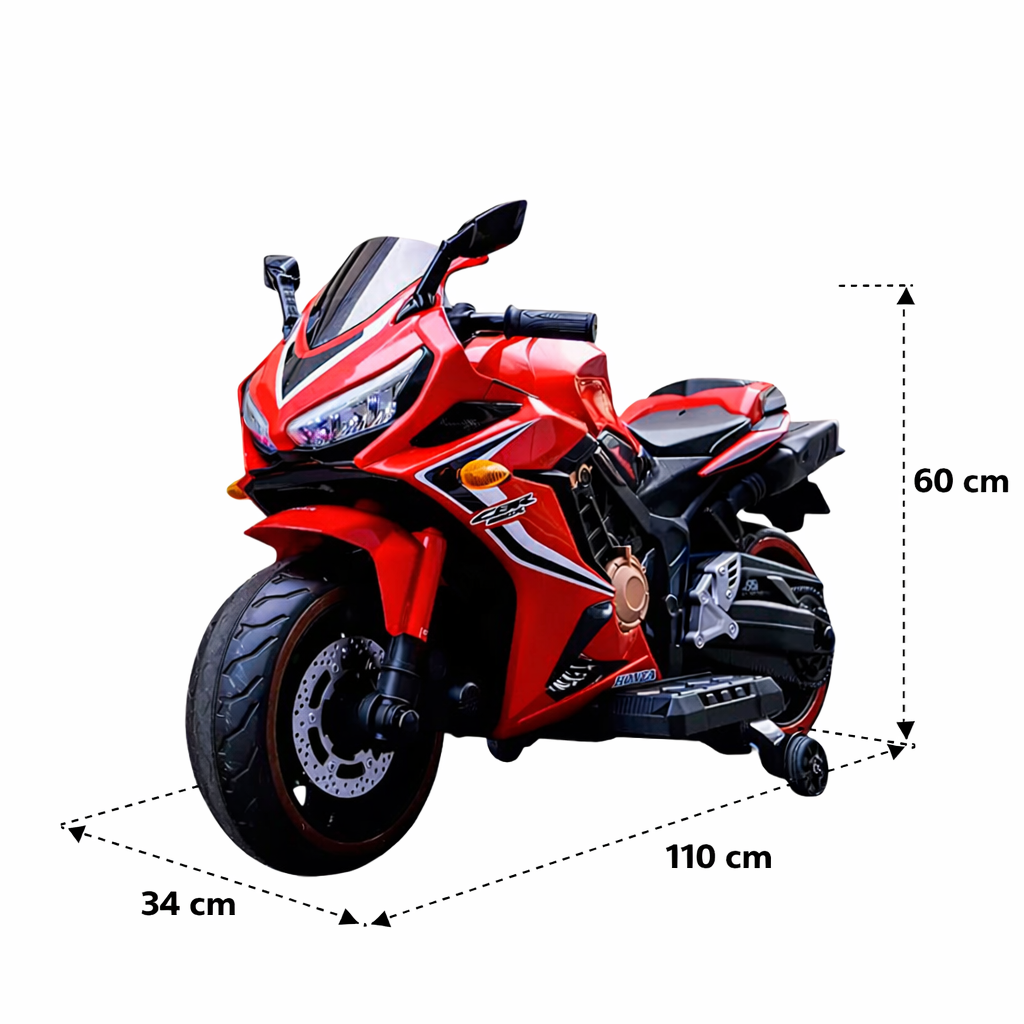 Keppz Husky Battery Operated Ride-On Bike for Kids with LED Light & Music.