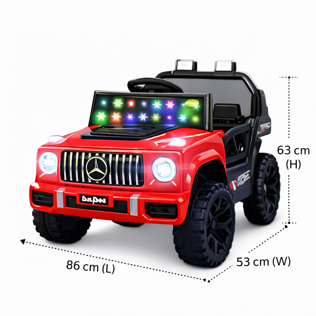 Keppz Kids Battery Ride On SUV with LED Lights, Music, Big Wheels & Steering.