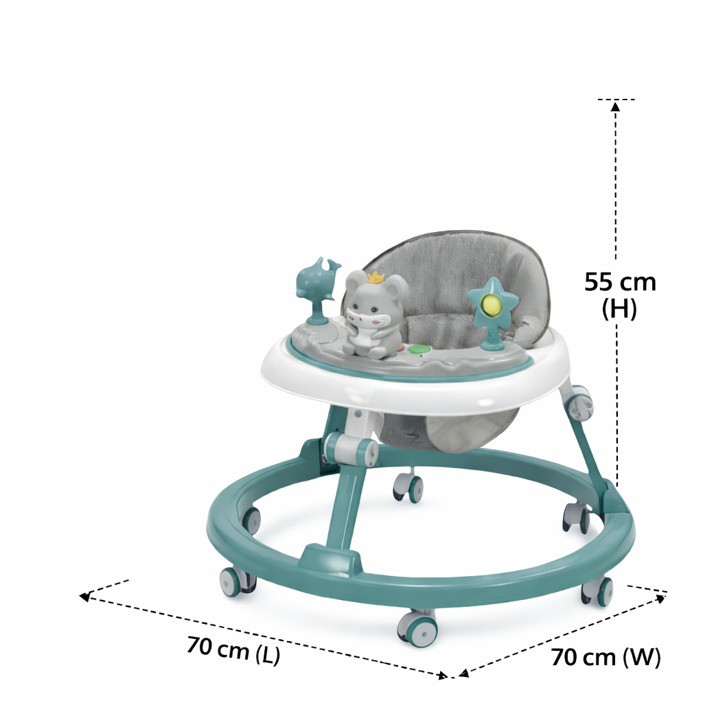 Keppz Baby Walker with Music Toys, Adjustable Height & Smooth Safe Wheels.