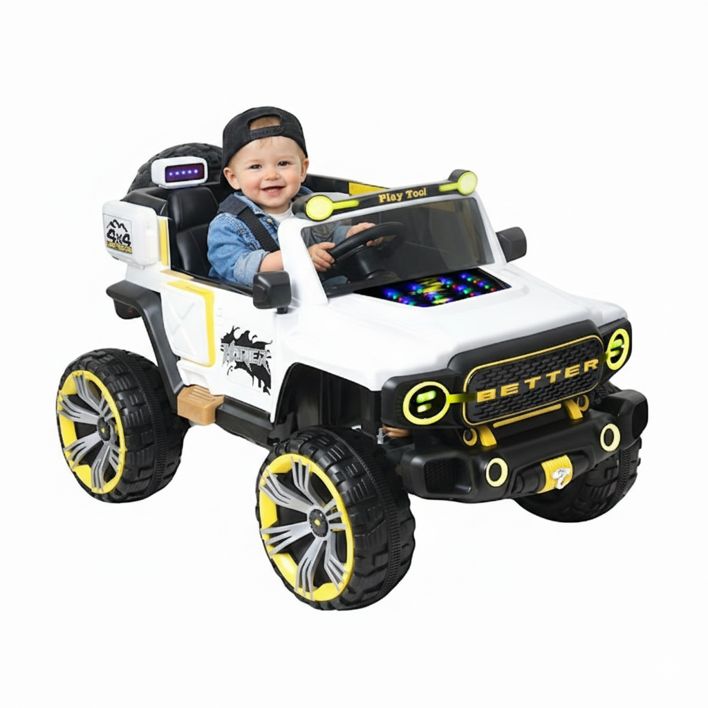 Keppz Harrier 4x4 Battery Operated Ride-On Jeep for Kids with LED Lights & Music