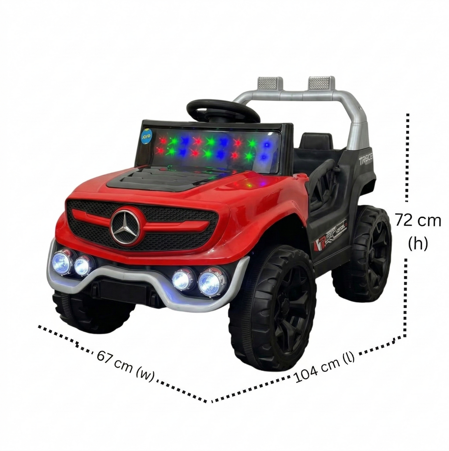 Keppz Kids Battery Ride On Car with LED Lights, Music & Big Wheels SUV.