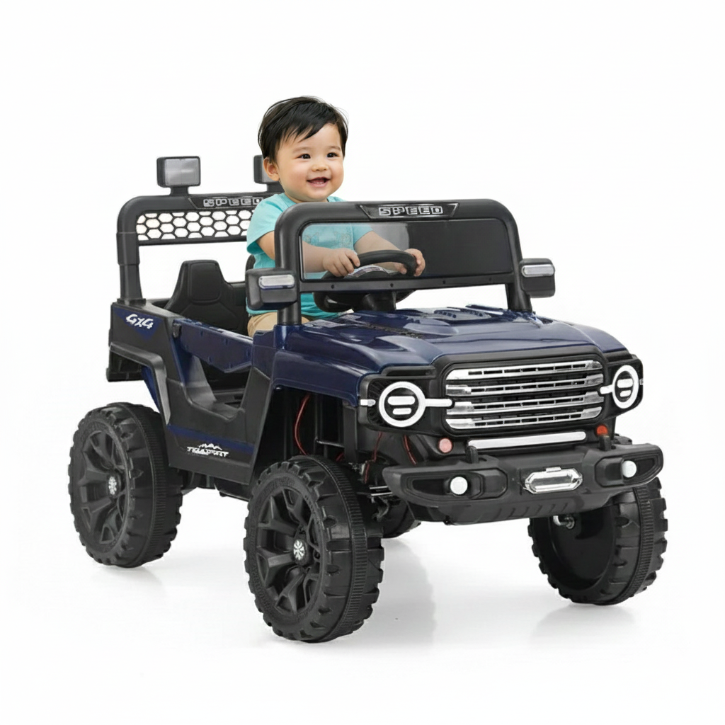 Keppz Kids Electric Ride-On Jeep Car with Remote Control, Rechargeable Battery, LED Lights & Music  2 to 6 Years.