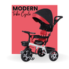 Keppz 3-in-1 Luxury Baby Trike with Canopy, Red & Black Tricycle - Keppz