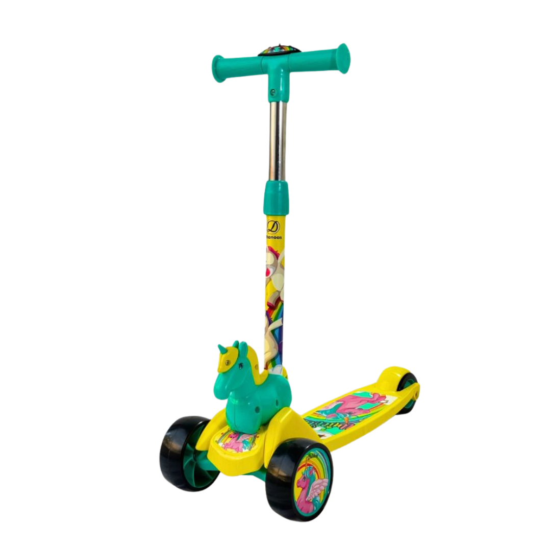 Keppz Unicorn Kids Scooter with Adjustable Handle, Anti-Slip Deck & Wheels.