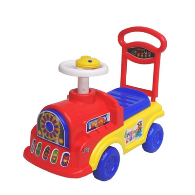Keppz Kids Engine Ride-On Toy with Steering Wheel, Music & Backrest Handle.