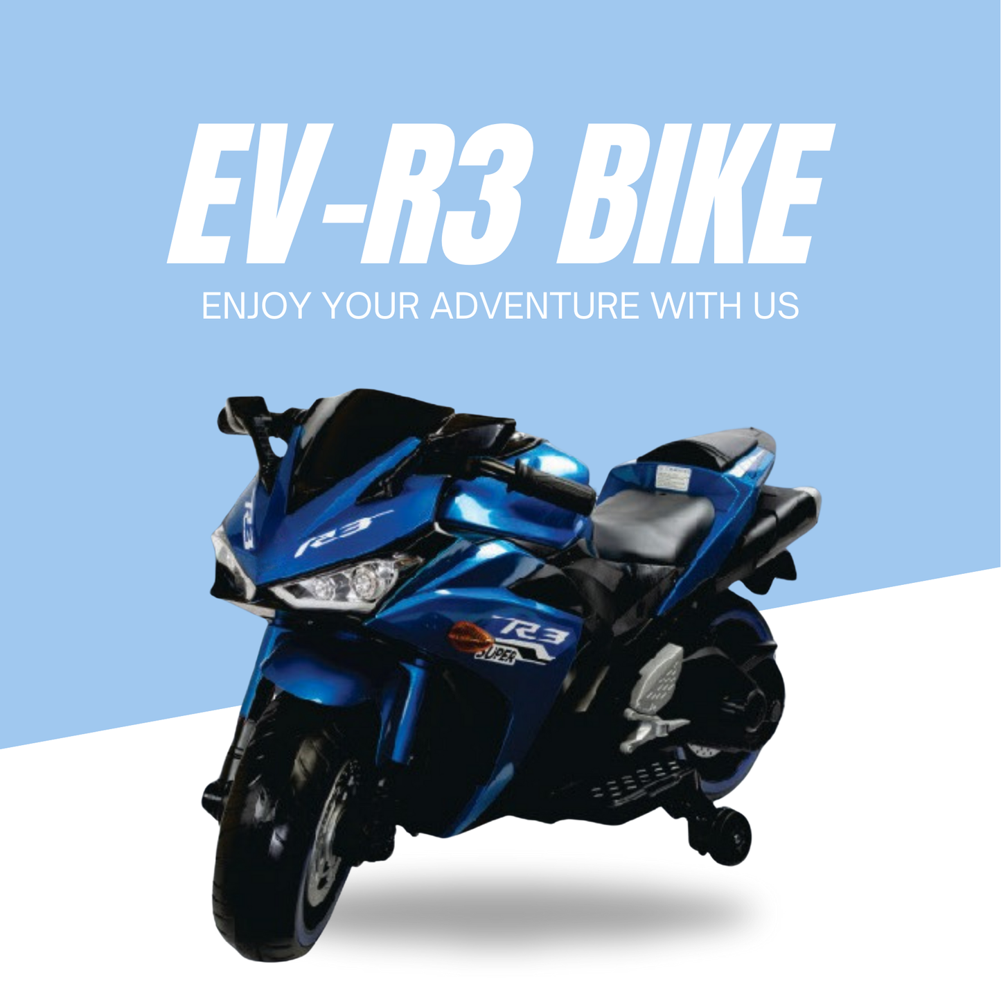 Keppz, Sports Ride-On Bike with Music, LED Lights, and Support Wheels  R3 Design. - Keppz