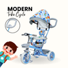 Keppz 4-in-1 Baby Tricycle with Canopy, Parental Handle, Storage Basket, and Safety Harness.