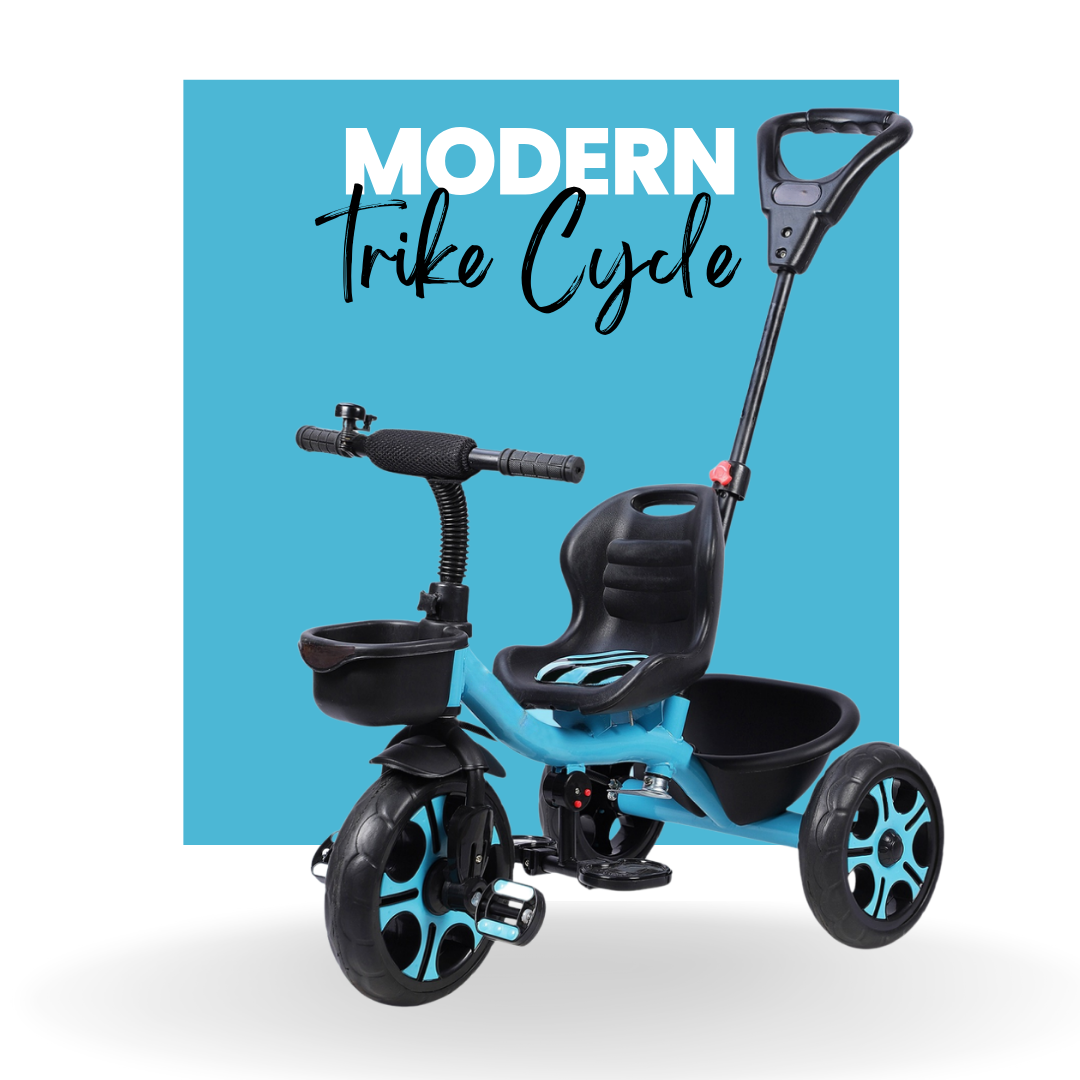 Keppz Lightweight Baby Tricycle with Push Handle and Storage Basket. - Keppz