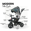 Keppz 4-in-1 Baby Tricycle with Headlight, Canopy, Safety Harness, and Push Handle.