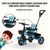 Keppz Cushioned Kids Tricycle with Backrest & Push Handle Baby Trike for 1.5 Years with Storage Basket & Safety Belt - Keppz