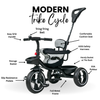 Keppz Cushioned Kids Tricycle with Backrest & Push Handle Baby Trike for 1.5 Years with Storage Basket & Safety Belt - Keppz
