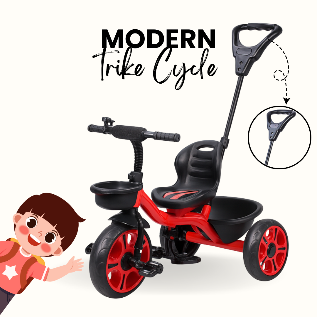 Keppz Lightweight Baby Tricycle with Push Handle and Storage Basket. - Keppz