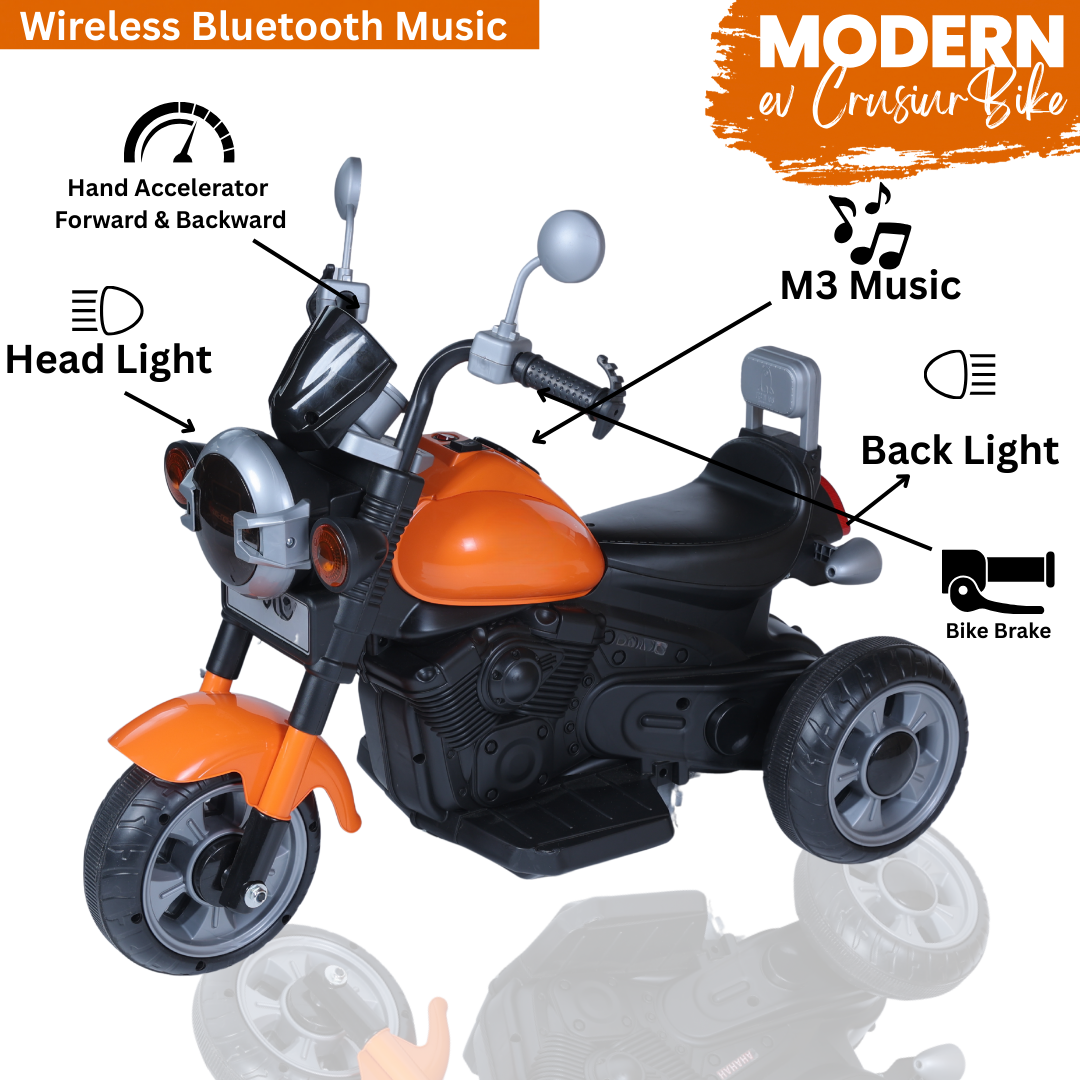 Keppz Modern EV Sport Bike – Kids Ride-On with Bluetooth & Lights