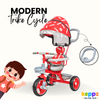 Keppz Stylish Kids Tricycle with Printed Canopy & Safety Belt  Baby Trike with Push Handle & Storage Basket for 1.5 Years. - Keppz