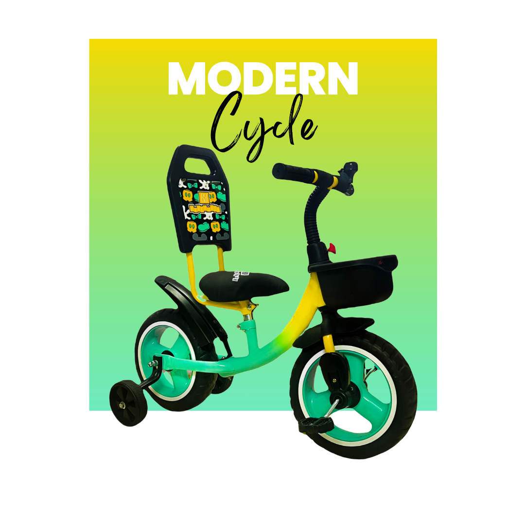 Keppz Boom Ride Kid s Tricycle with Backrest & Side Wheels Gradient. - Keppz