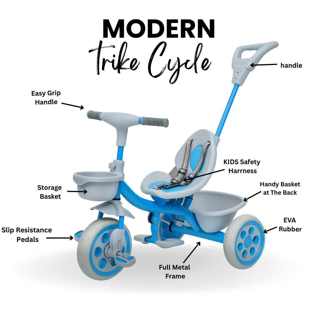 Keppz Red Battery Ride-On Sports Bike – Kids Trike with Lights & Music