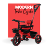 Keppz Cushioned Kids Tricycle with Backrest & Push Handle Baby Trike for 1.5 Years with Storage Basket & Safety Belt - Keppz