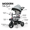Keppz 4-in-1 Baby Tricycle with Headlight, Canopy, Safety Harness, and Push Handle.