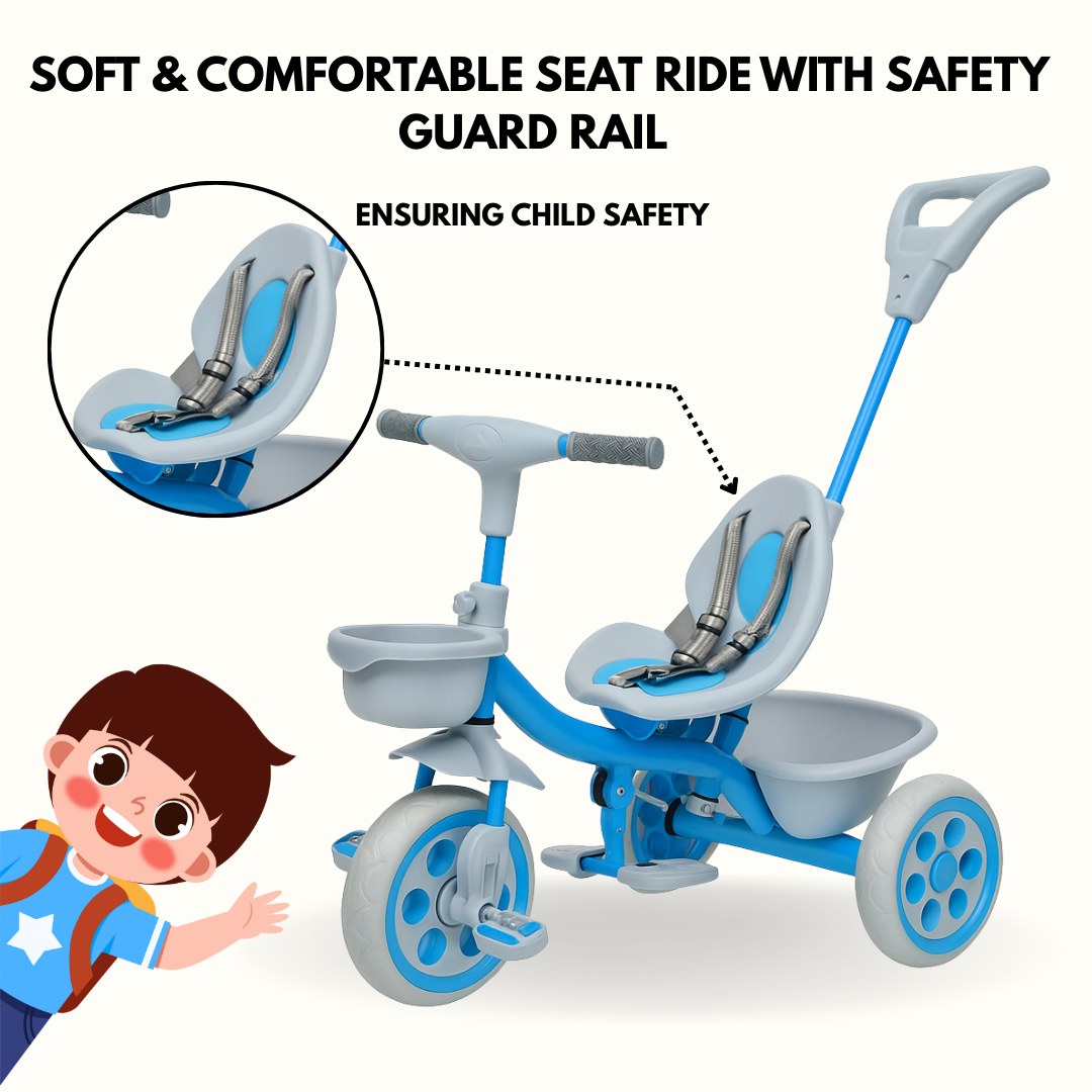 Keppz Electric Cartoon Ride-On Bike Red – Kids Toy with Music & Lights