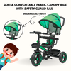 Keppz 4-in-1 Baby Tricycle with Canopy, Push Handle, Safety Harness, and Storage Basket. - Keppz