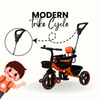Keppz Cushioned Kids Tricycle with Backrest & Push Handle Baby Trike for 1.5 Years with Storage Basket & Safety Belt - Keppz