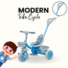 Keppz Compact Kids Tricycle with Push Handle & Seat Belt  Lightweight Baby Trike for 1.5 Years with Storage Basket. - Keppz
