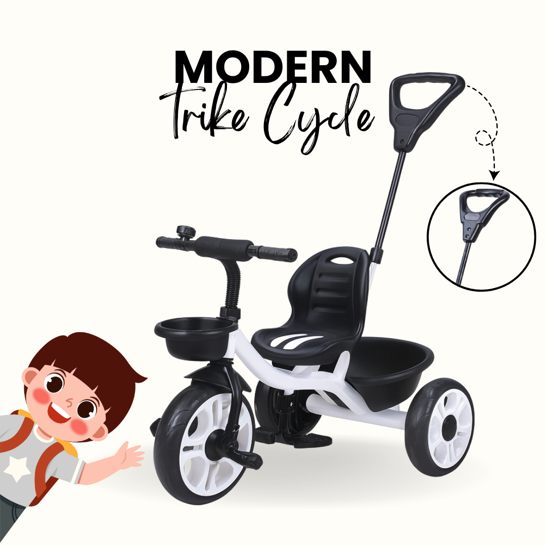 Keppz Lightweight Baby Tricycle with Push Handle and Storage Basket. - Keppz