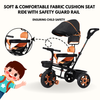 Keppz 4-in-1 Kids Tricycle with Canopy, Safety Harness & Parent Push Handle.