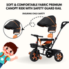 Keppz 4-in-1 Kids Tricycle with Canopy, Safety Harness & Parent Push Handle.