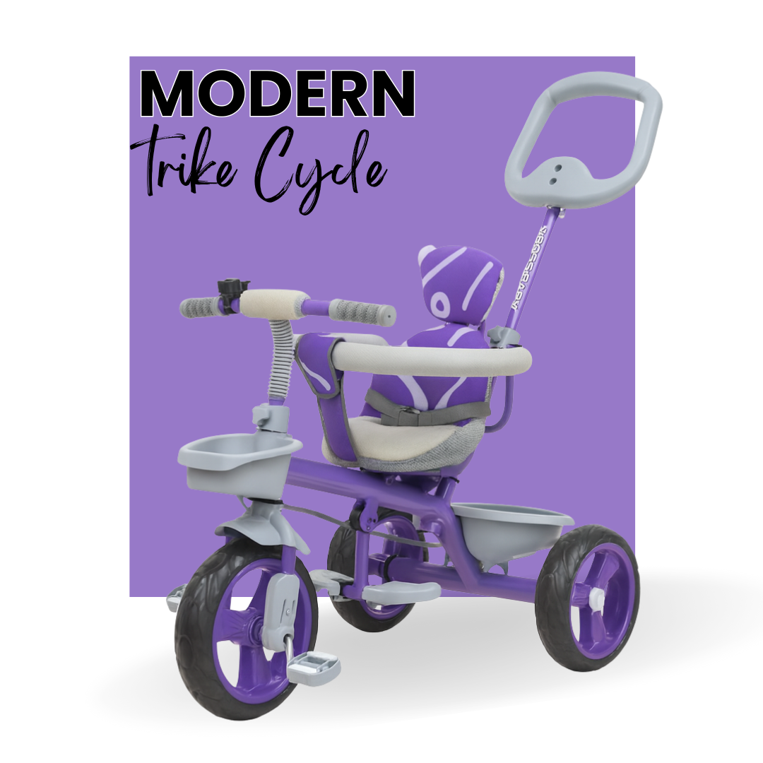 Keppz Baby & Toddler 3-in-1 Tricycle with Parent Handle & Safety Seat.