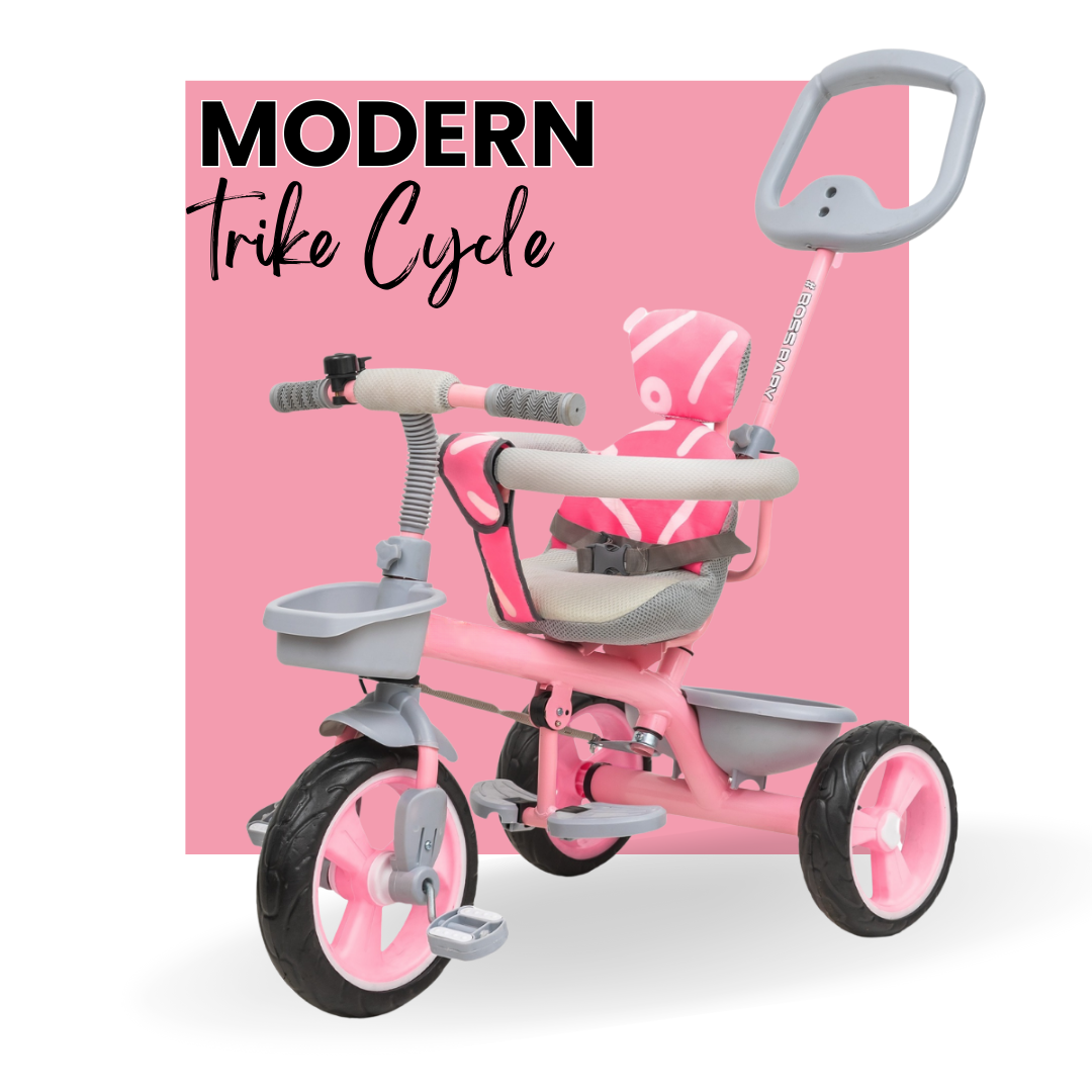 Keppz Baby & Toddler 3-in-1 Tricycle with Parent Handle & Safety Seat.