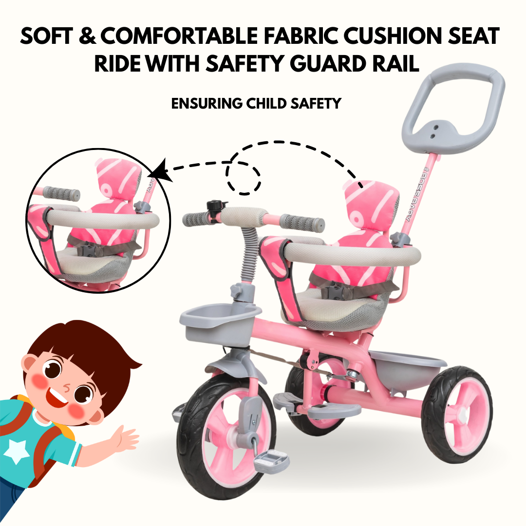Keppz Baby & Toddler 3-in-1 Tricycle with Parent Handle & Safety Seat.