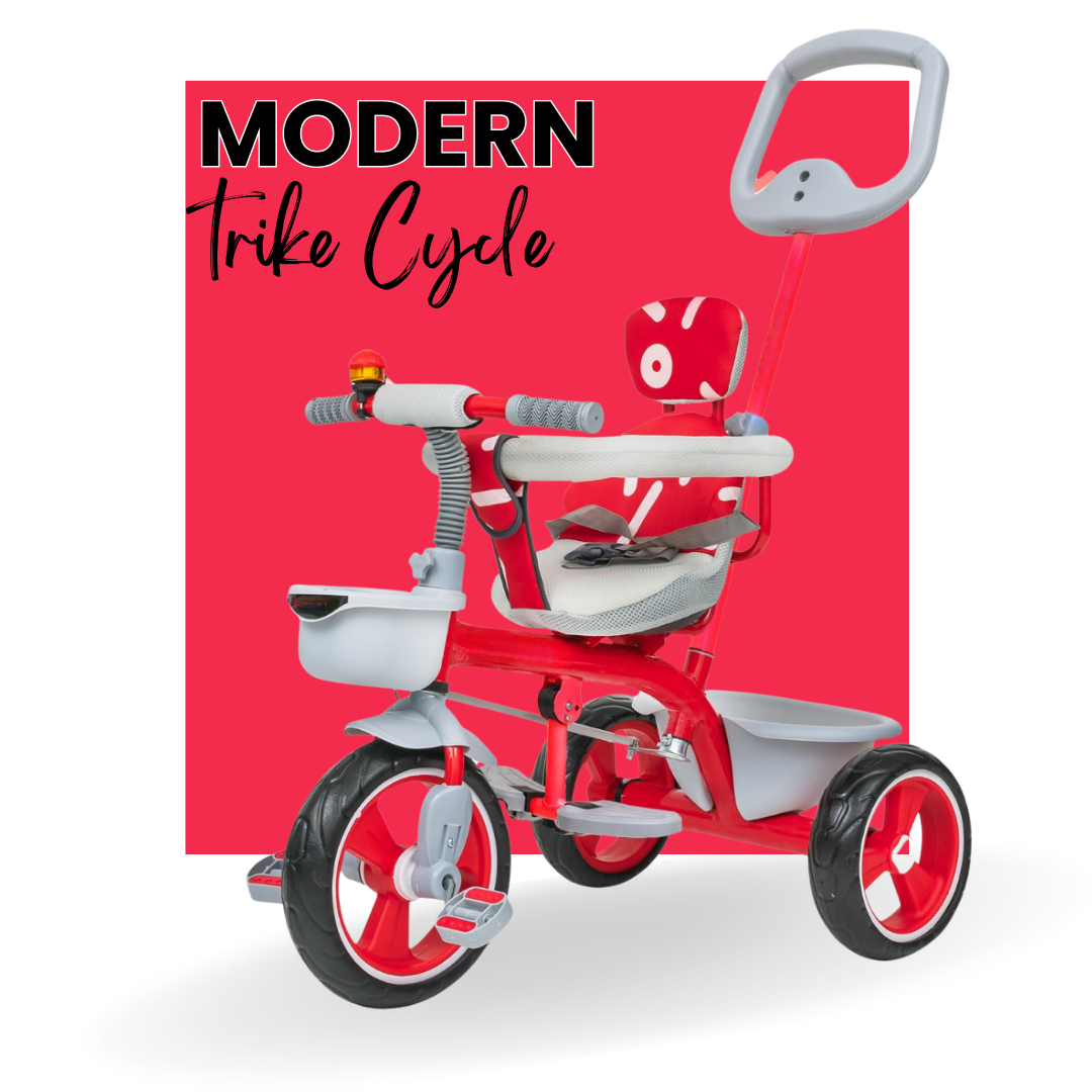 Keppz Red Battery Ride-On Sports Bike – Kids Trike with Lights & Music