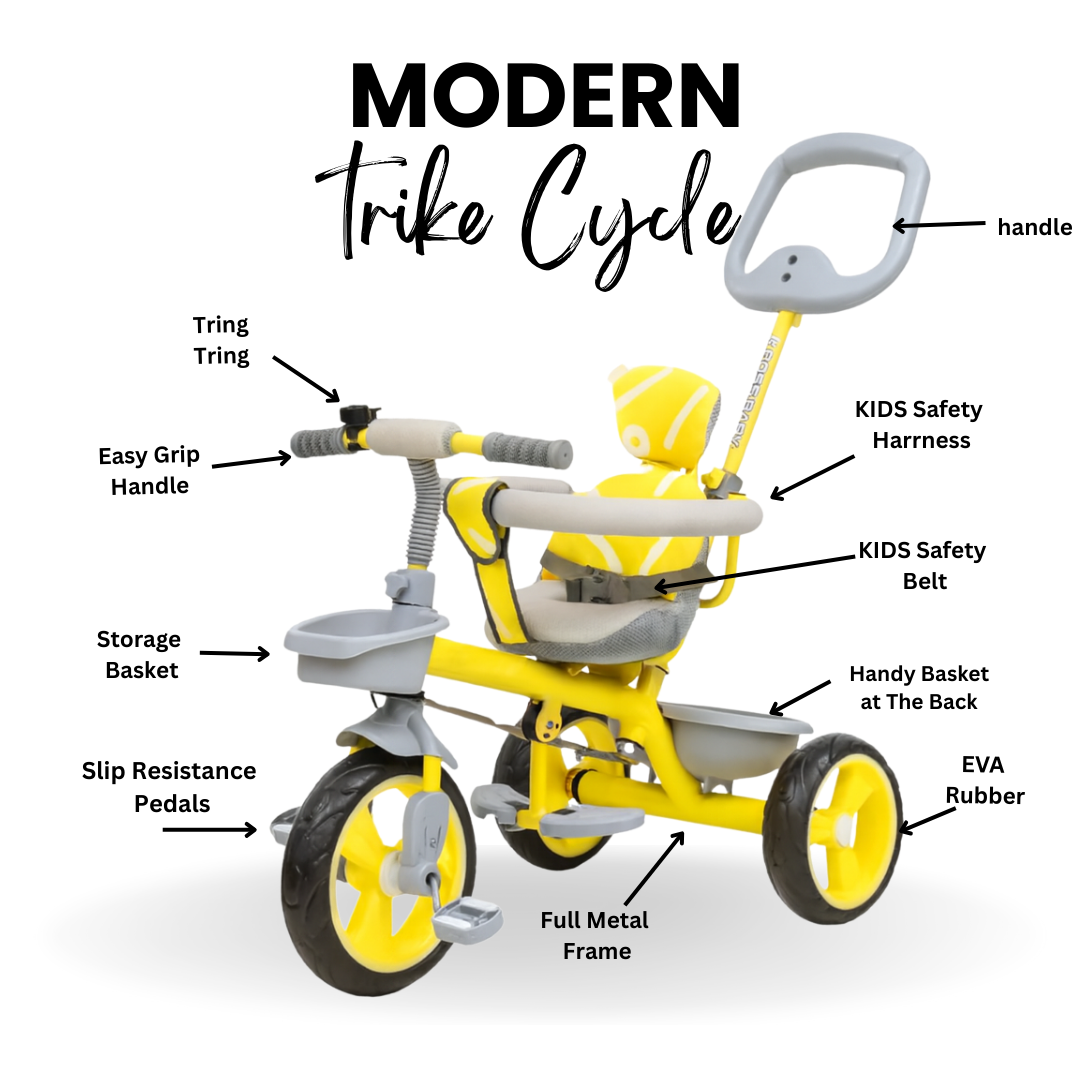 Keppz Baby & Toddler 3-in-1 Tricycle with Parent Handle & Safety Seat.