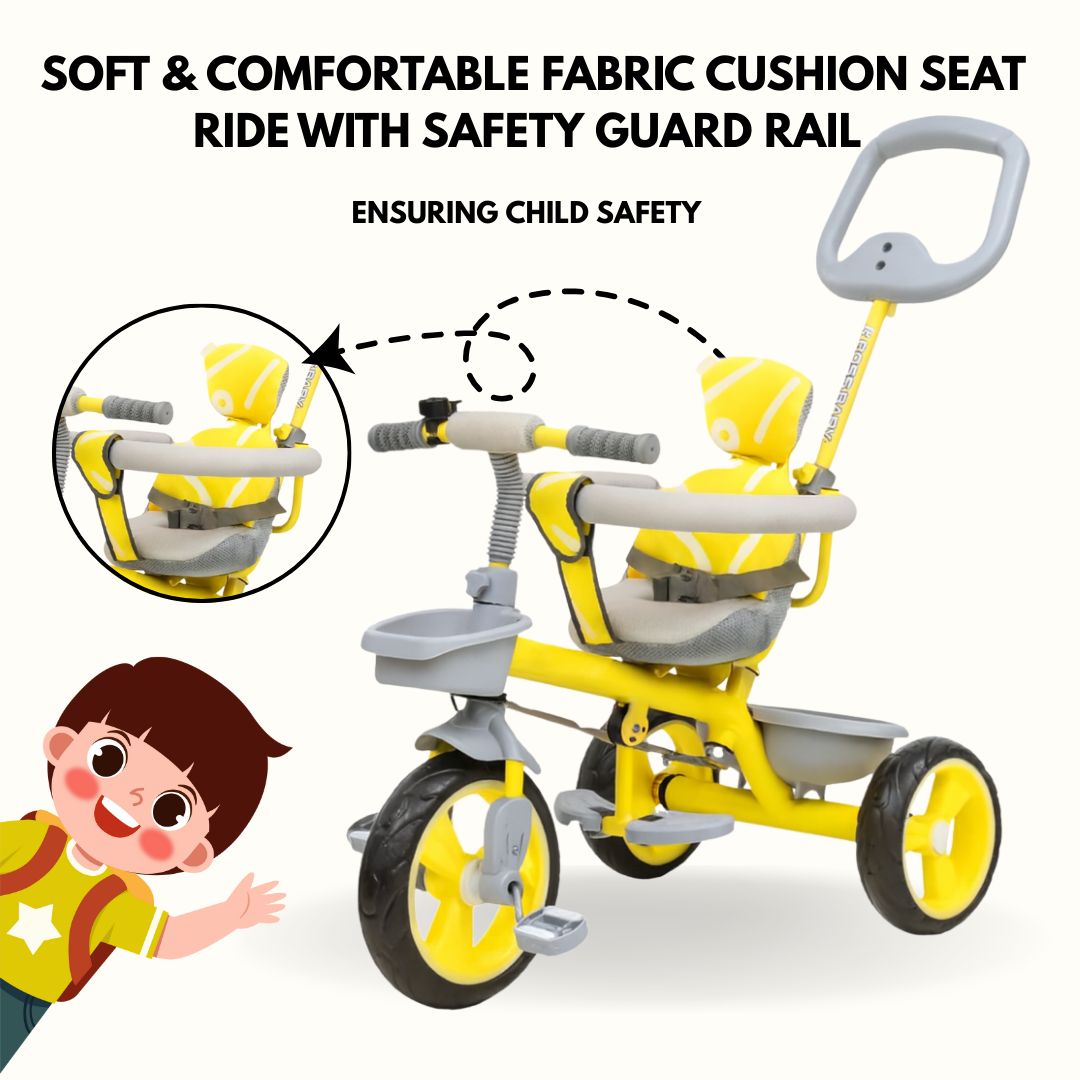 Keppz Baby & Toddler 3-in-1 Tricycle with Parent Handle & Safety Seat.