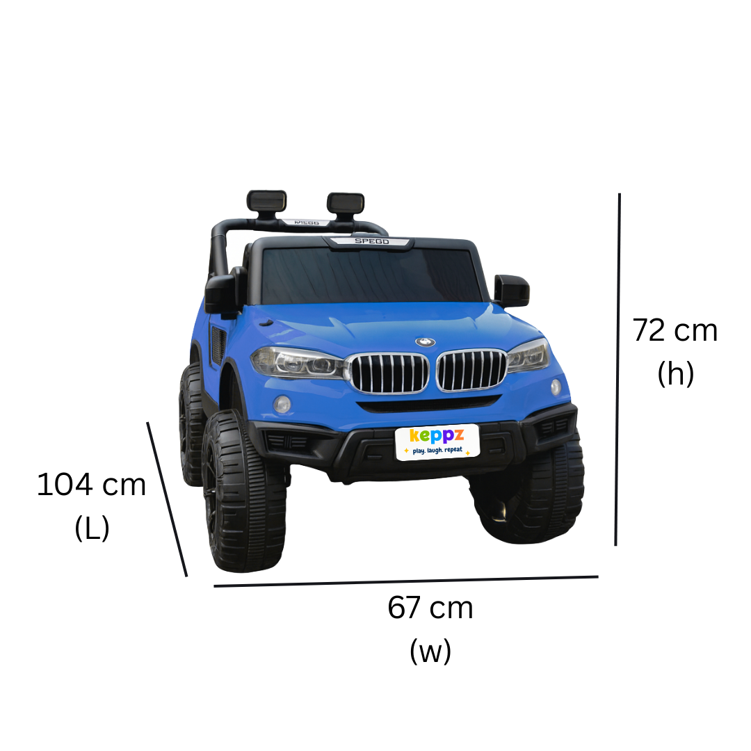 Keppz Battery Operated Ride-On SUV Jeep for Kids with Music, Lights, Remote Control. - Keppz