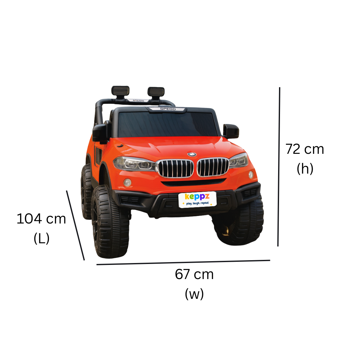 Keppz Battery Operated Ride-On SUV Jeep for Kids with Music, Lights, Remote Control. - Keppz