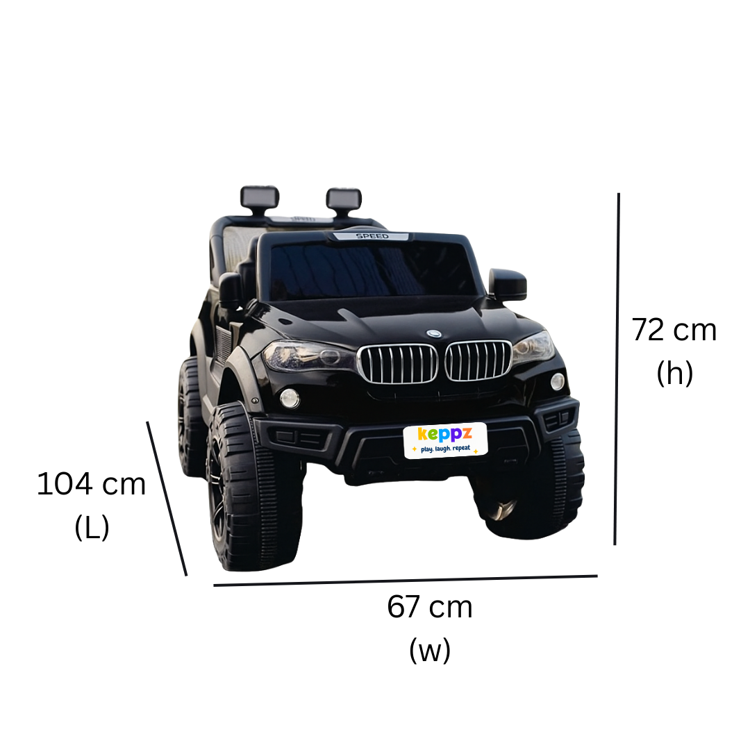 Keppz Battery Operated Ride-On SUV Jeep for Kids with Music, Lights, Remote Control. - Keppz