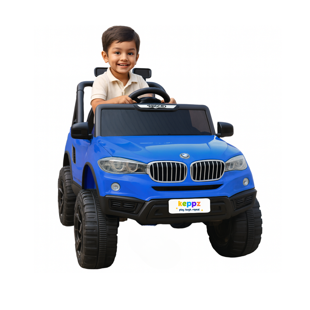 Keppz Battery Operated Ride-On SUV Jeep for Kids with Music, Lights, Remote Control. - Keppz