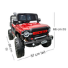 Keppz Red EORD Electric Ride-On Jeep for Kids  Dual Motor, LED Lights, Music System.