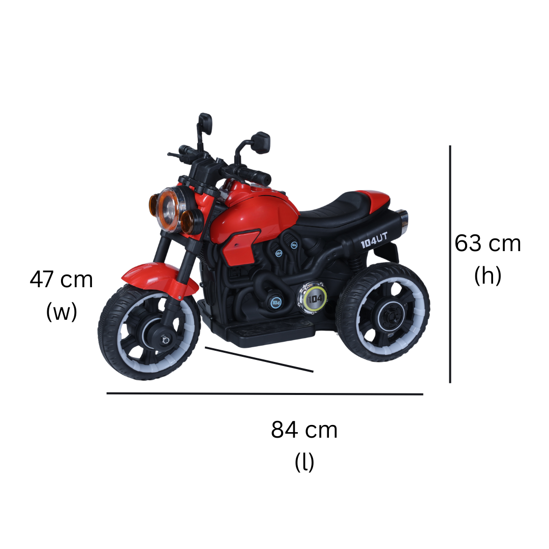 Keppz Yellow Battery Ride-On Bike – Kids 3-Wheeler with Music & Light