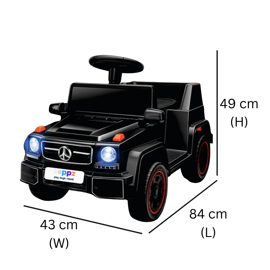 Keppz Ride-On G-Wagon Style Push Car for Kids with Lights & Storage. - Keppz