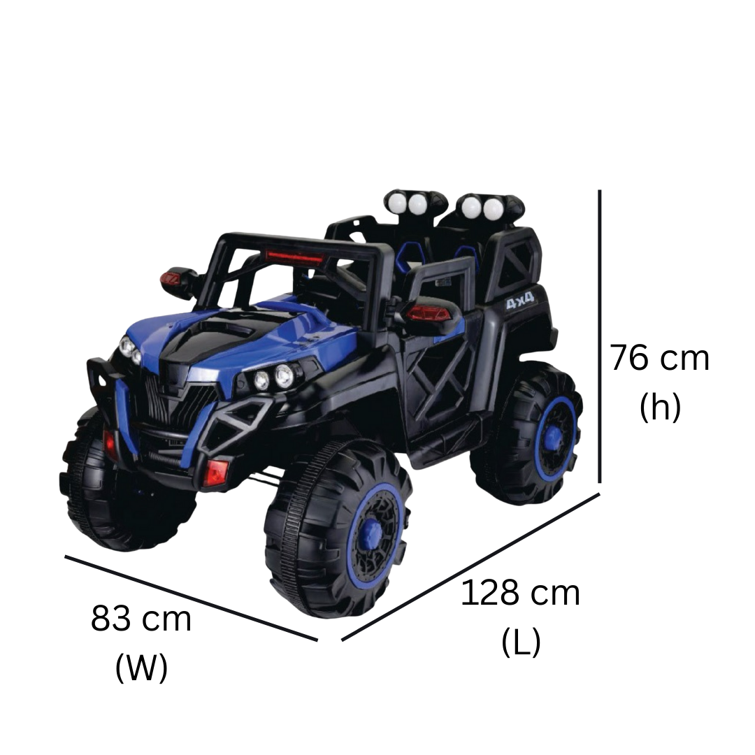 Keppz 4x4 Graffiti-Style Ride-On Jeep for Kids  Dual Motor, LED Lights, Music & Remote Control. - Keppz