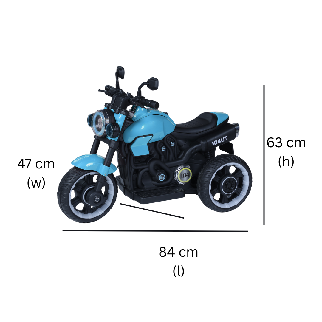 Keppz Modern EV Sport Bike for Kids with Bluetooth Music, Headlights, and Hand Accelerator. - Keppz