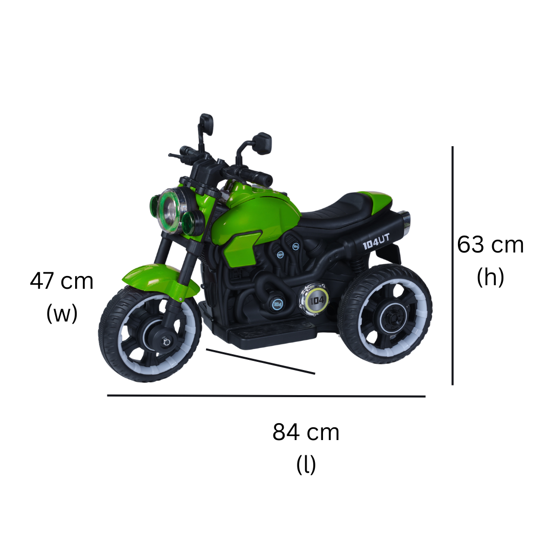 Keppz Modern EV Sport Bike for Kids with Bluetooth Music, Headlights, and Hand Accelerator. - Keppz